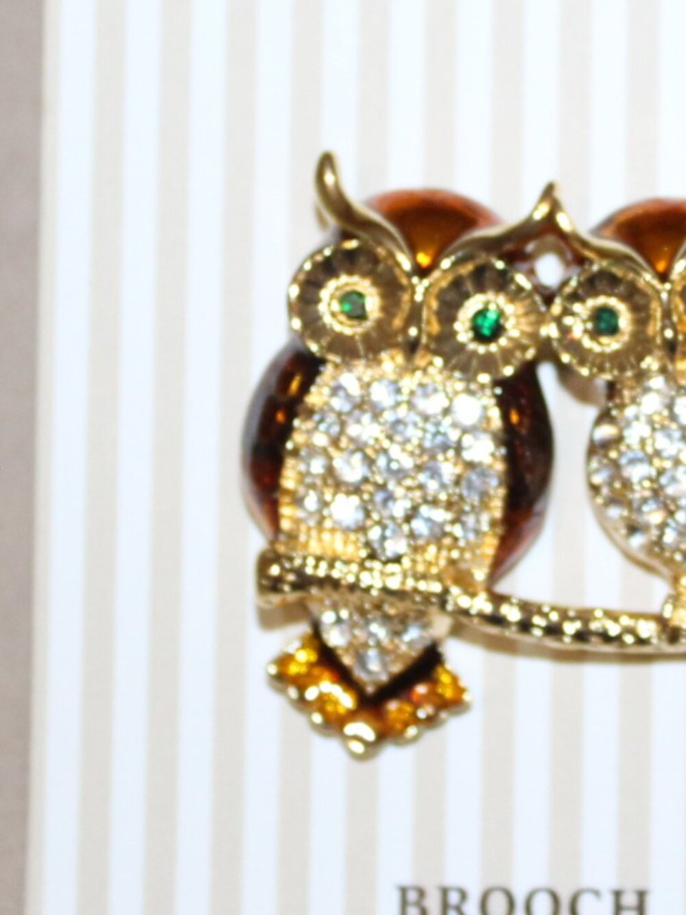 NWT PIPER-K Stunning dual owl brooch - Picture 4 of 5